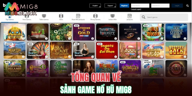 Tổng quan về sảnh game nổ hũ MIG8